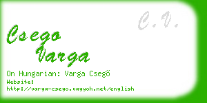 csego varga business card